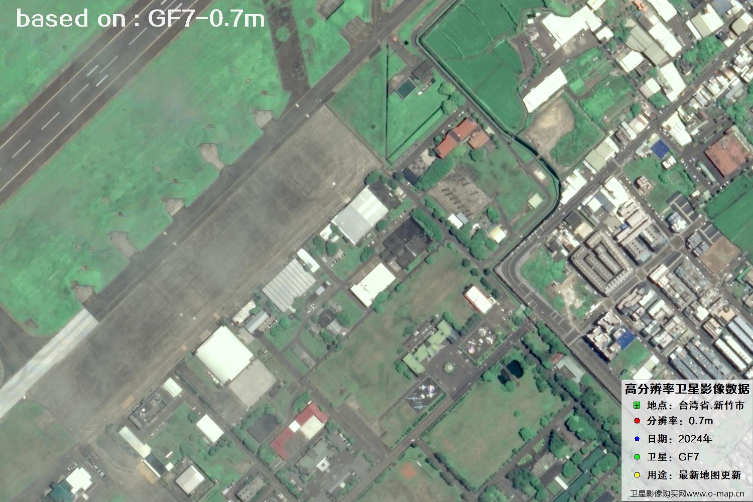 中国台湾省新竹市2024年GF7卫星图像