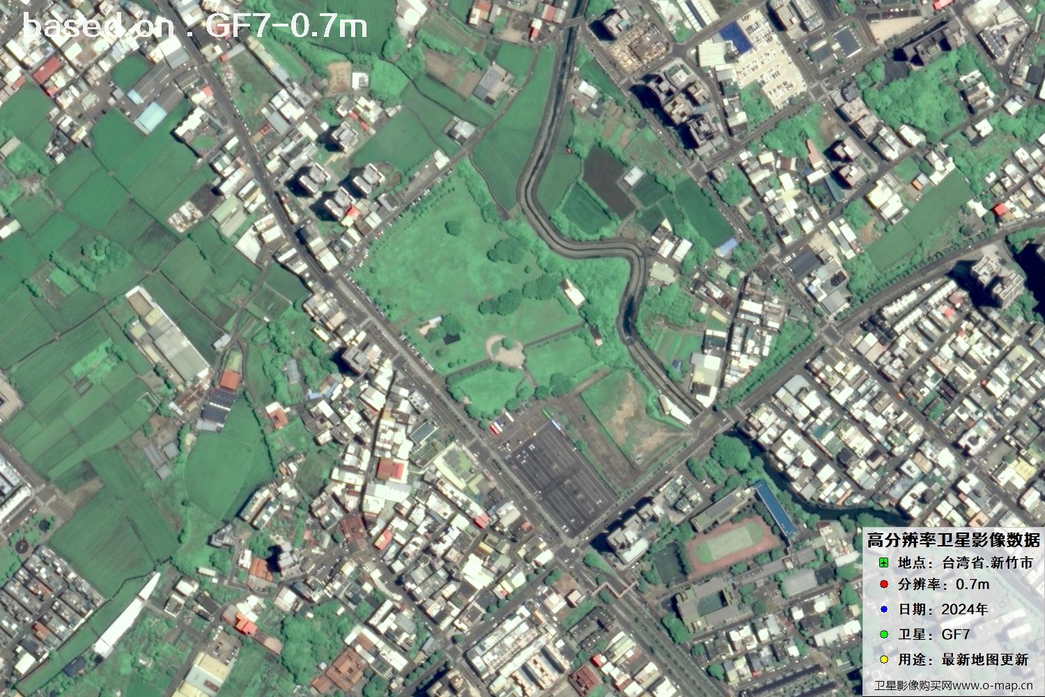 中国台湾省新竹市2024年GF7卫星图像