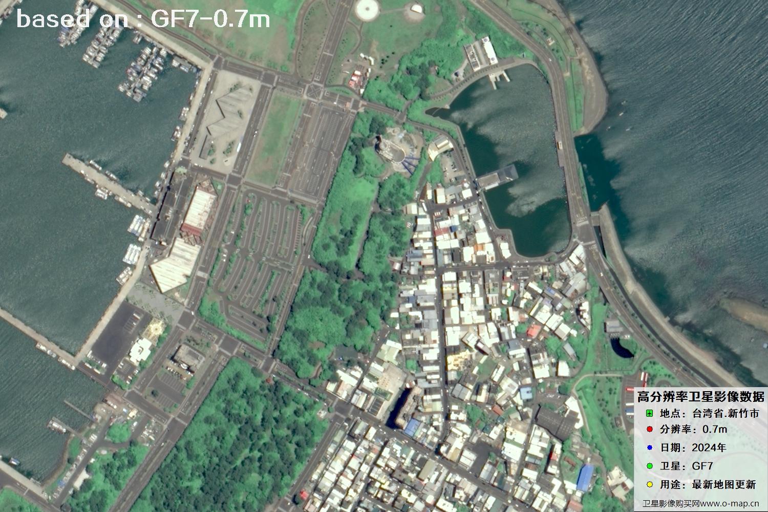 中国台湾省新竹市2024年GF7卫星图像