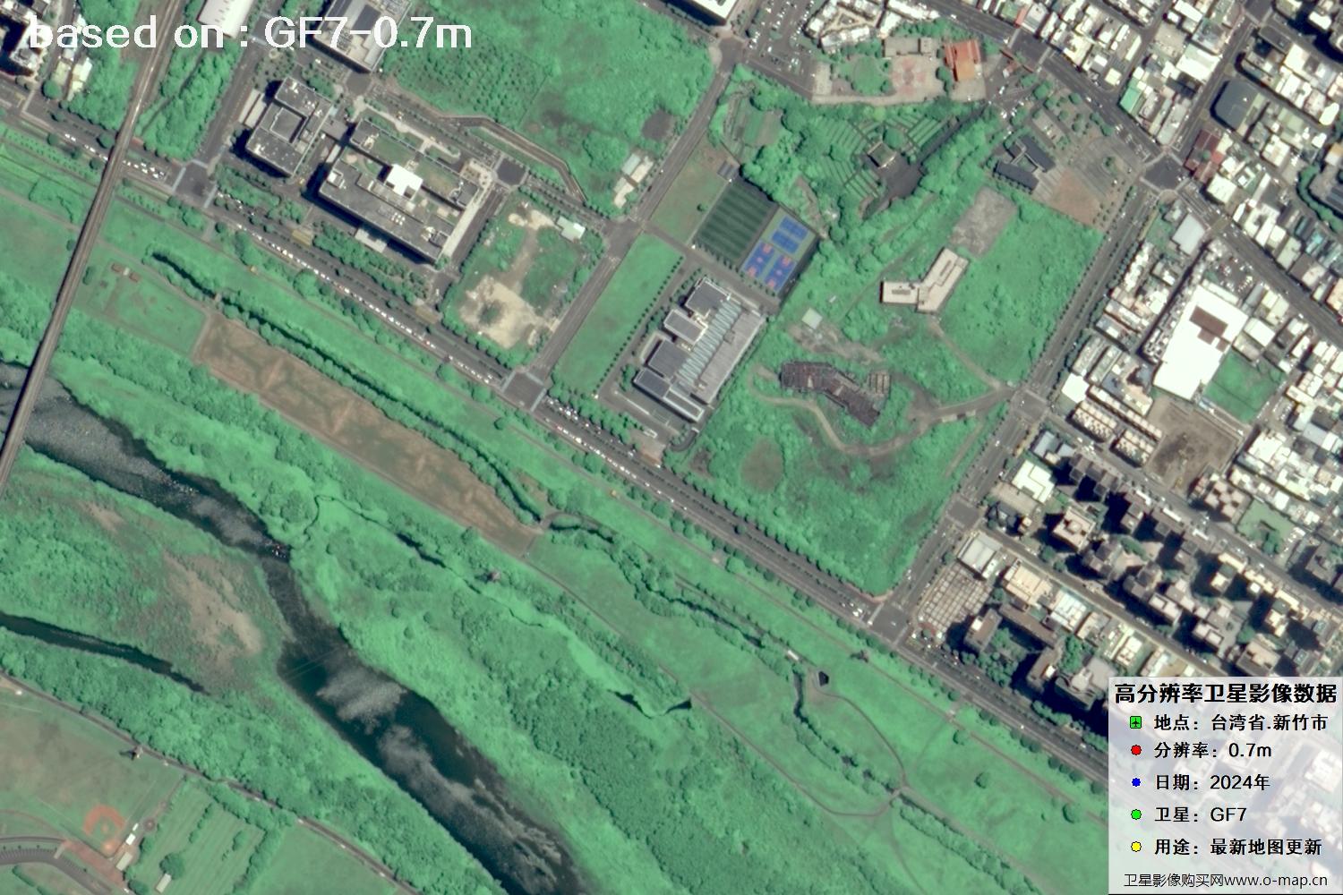 中国台湾省新竹市2024年GF7卫星图像