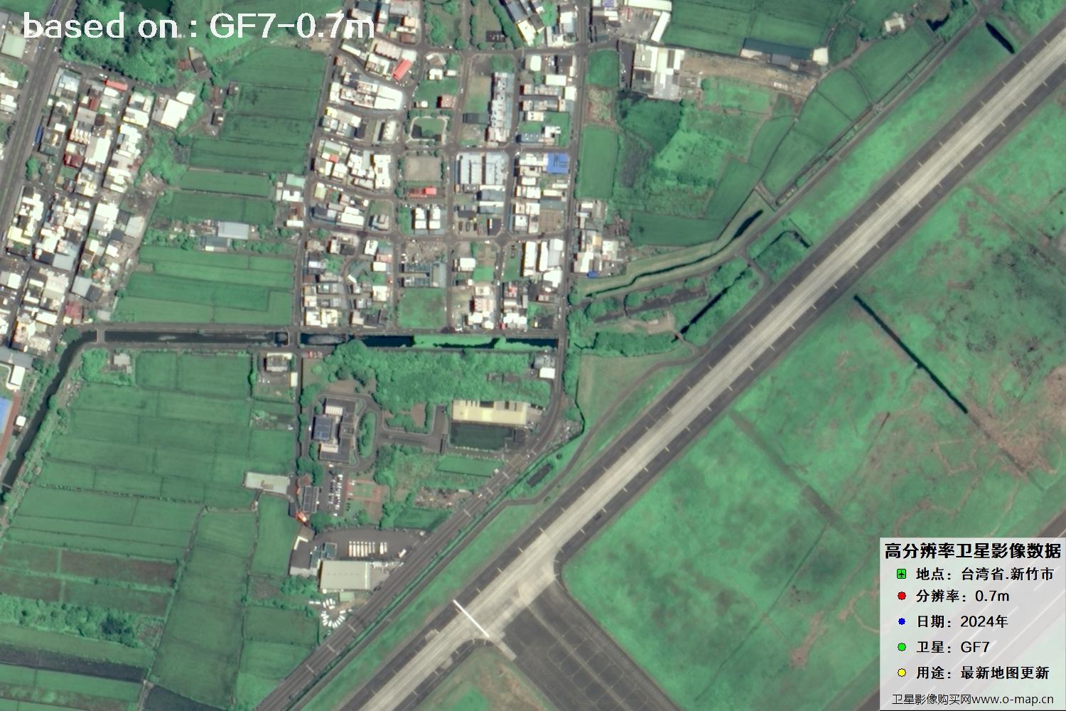 中国台湾省新竹市2024年GF7卫星图像