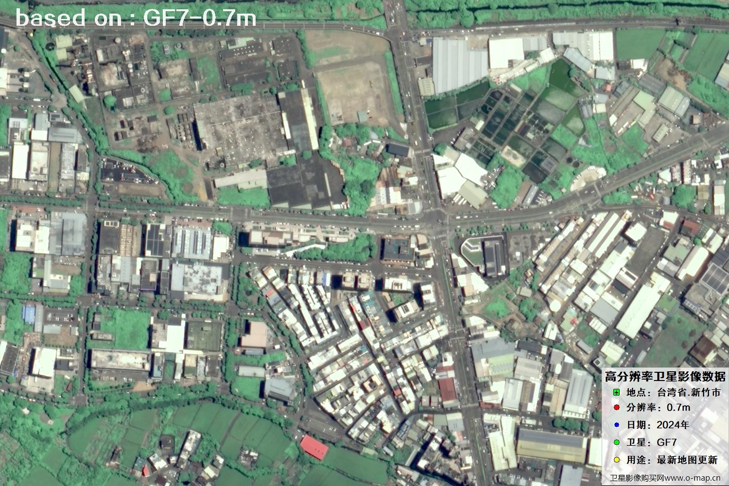 中国台湾省新竹市2024年GF7卫星图像