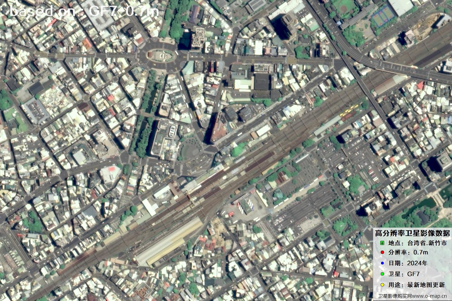 中国台湾省新竹市2024年GF7卫星图像