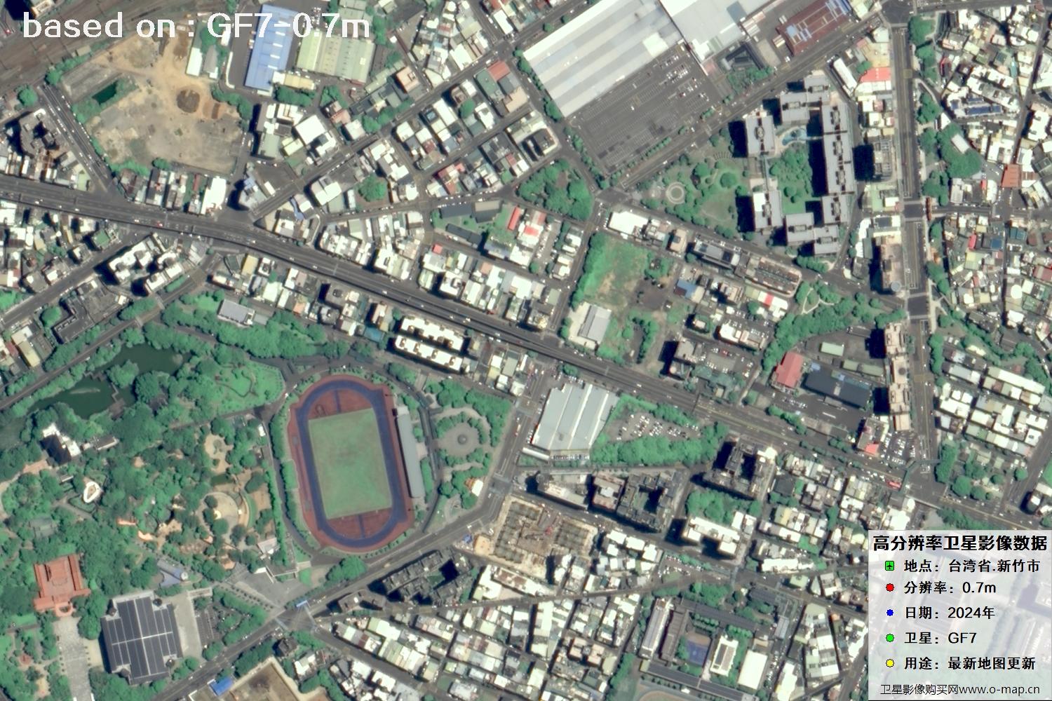 中国台湾省新竹市2024年GF7卫星图像