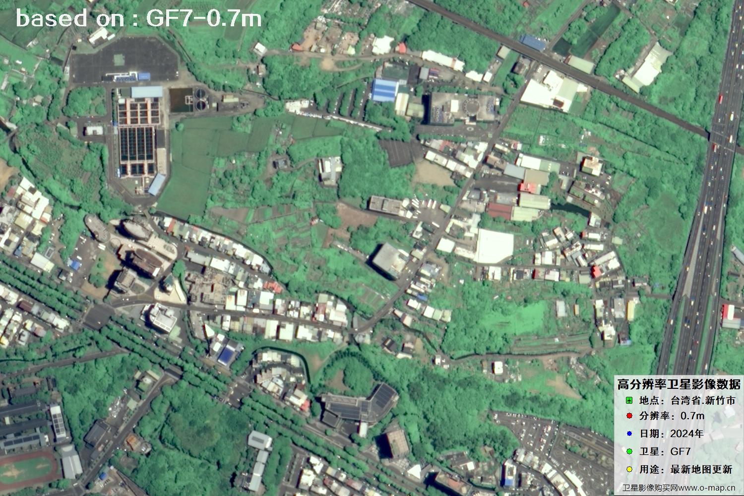 中国台湾省新竹市2024年GF7卫星图像