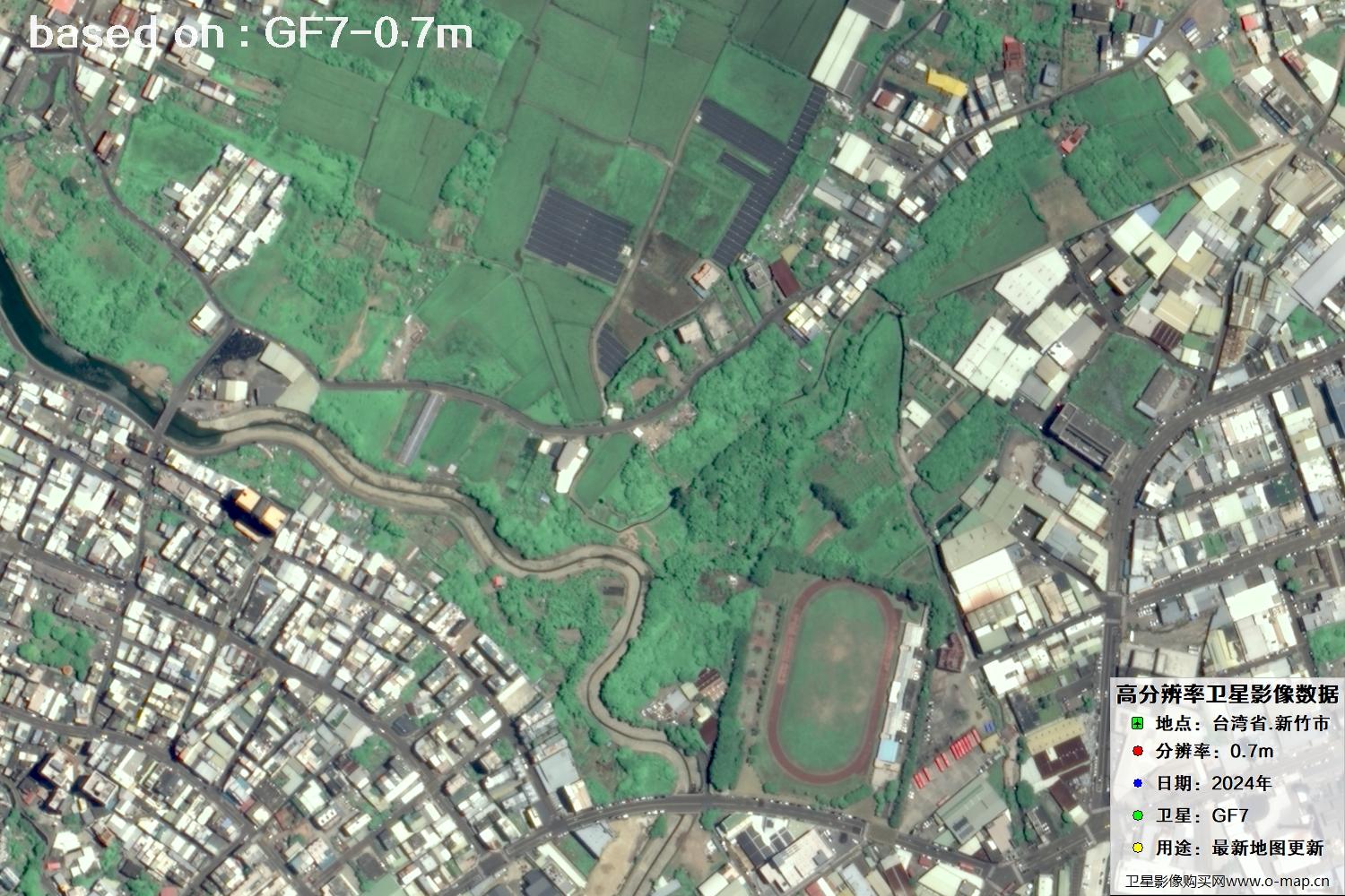 中国台湾省新竹市2024年GF7卫星图像