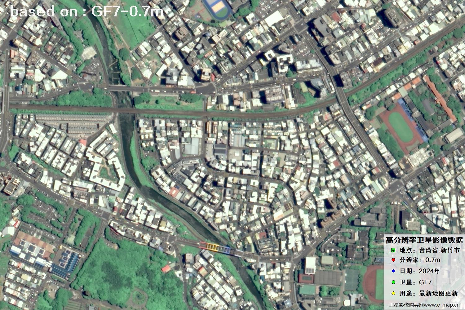 中国台湾省新竹市2024年GF7卫星图像
