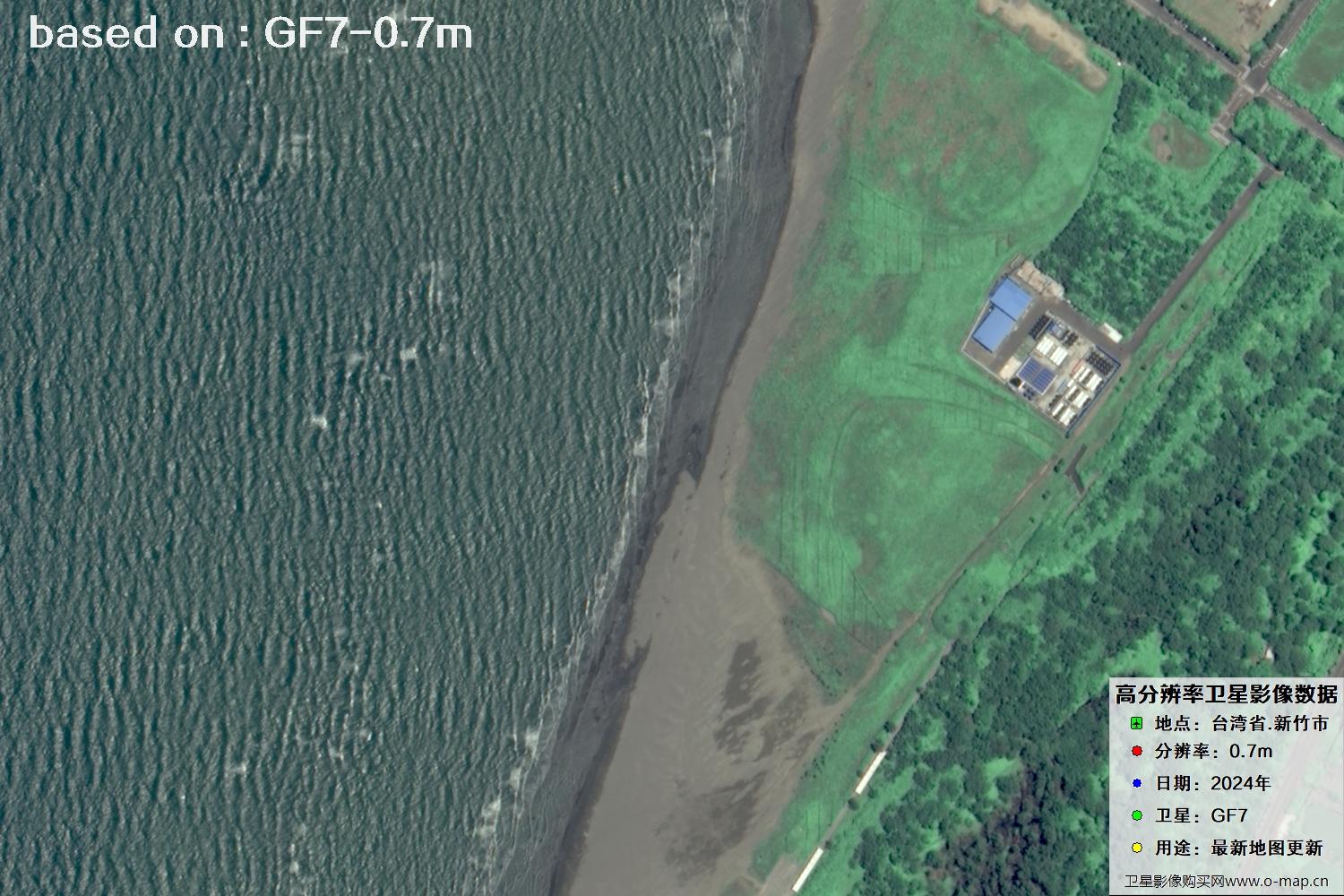 中国台湾省新竹市2024年GF7卫星图像