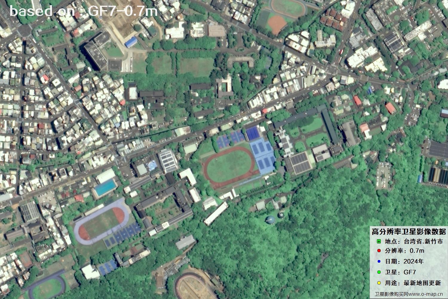 中国台湾省新竹市2024年GF7卫星图像