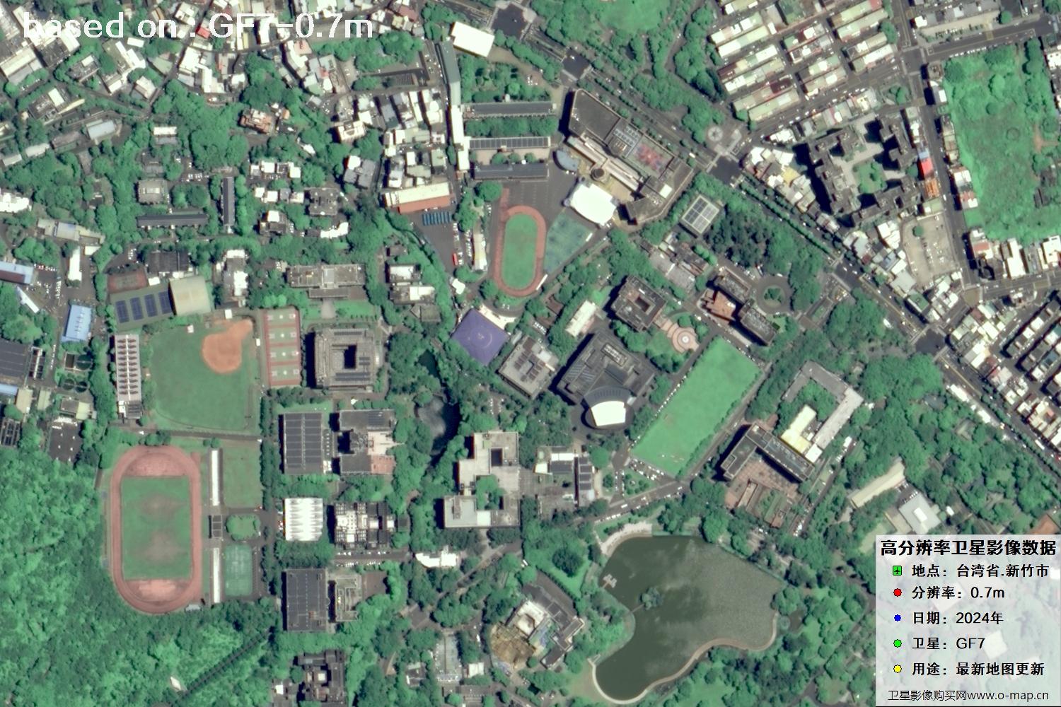 中国台湾省新竹市2024年GF7卫星图像