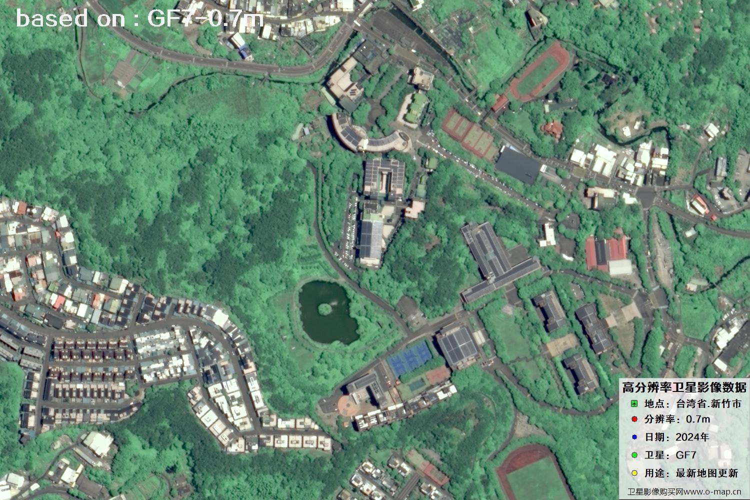 中国台湾省新竹市2024年GF7卫星图像