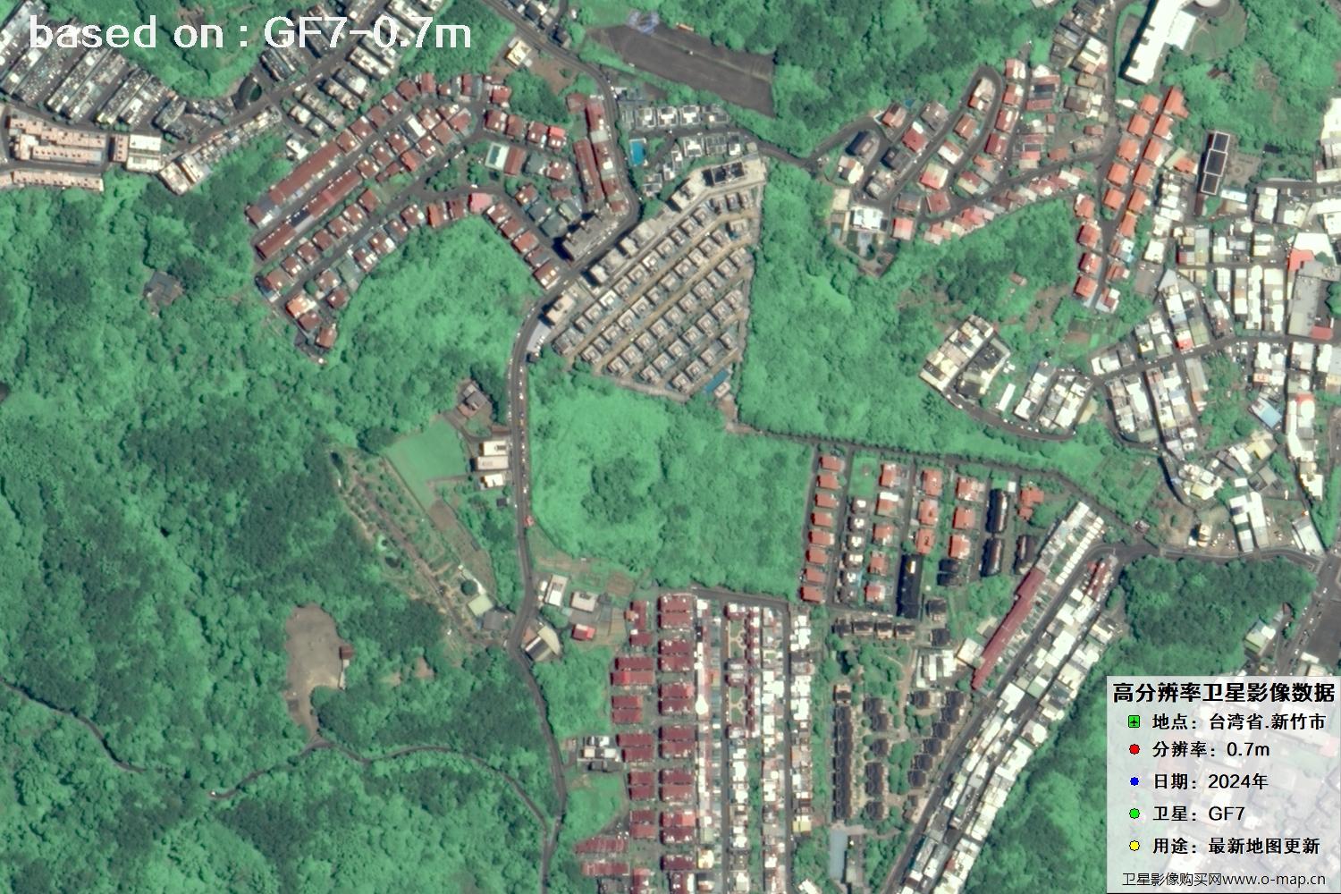 中国台湾省新竹市2024年GF7卫星图像