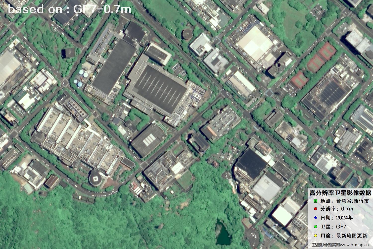 中国台湾省新竹市2024年GF7卫星图像