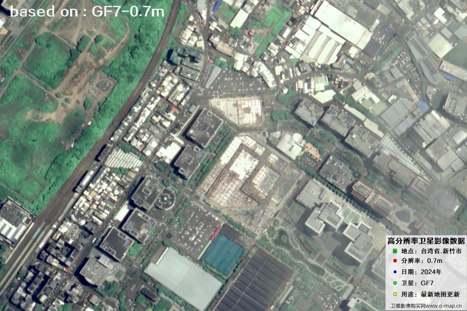 中国台湾省新竹市2024年GF7卫星图像