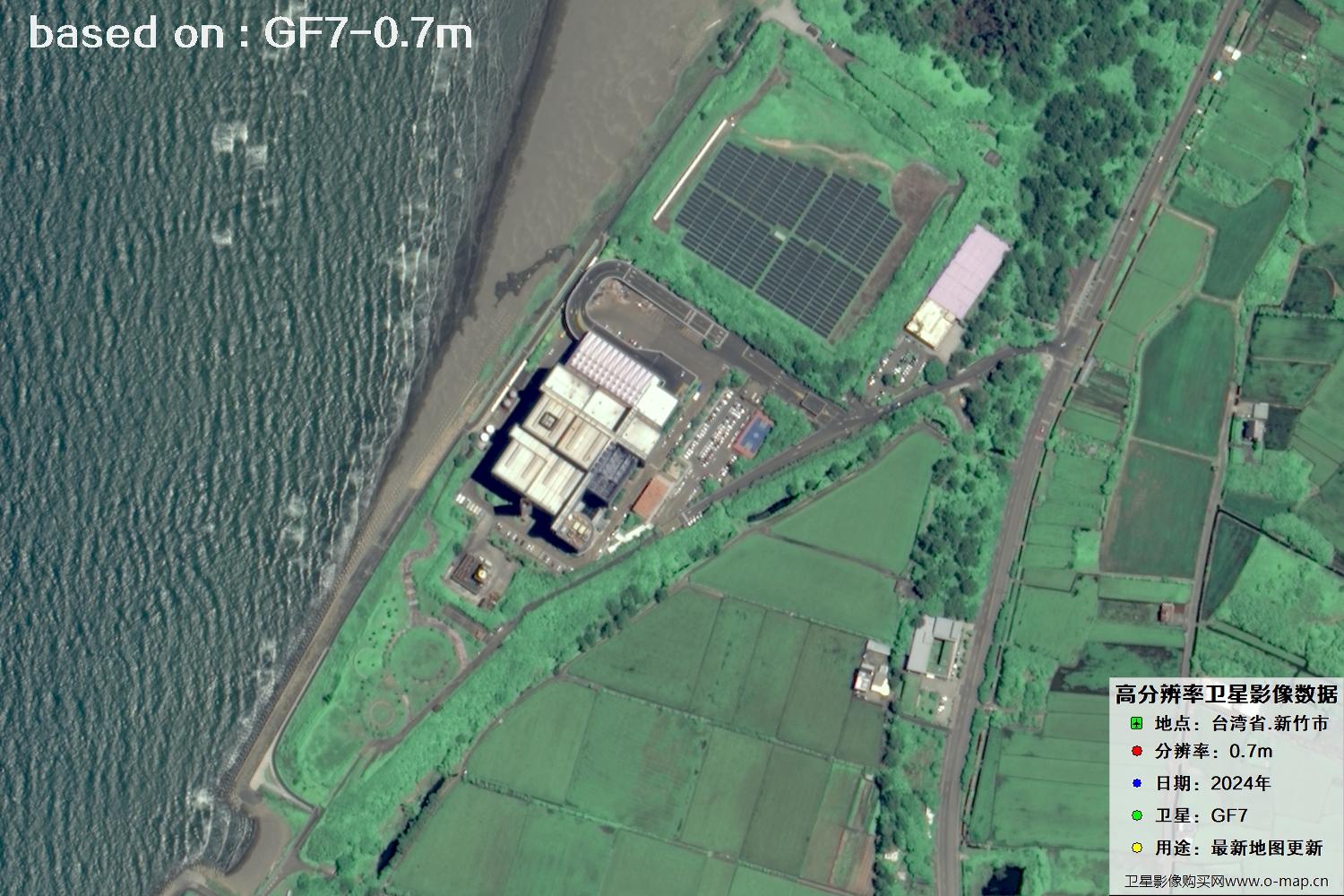 中国台湾省新竹市2024年GF7卫星图像
