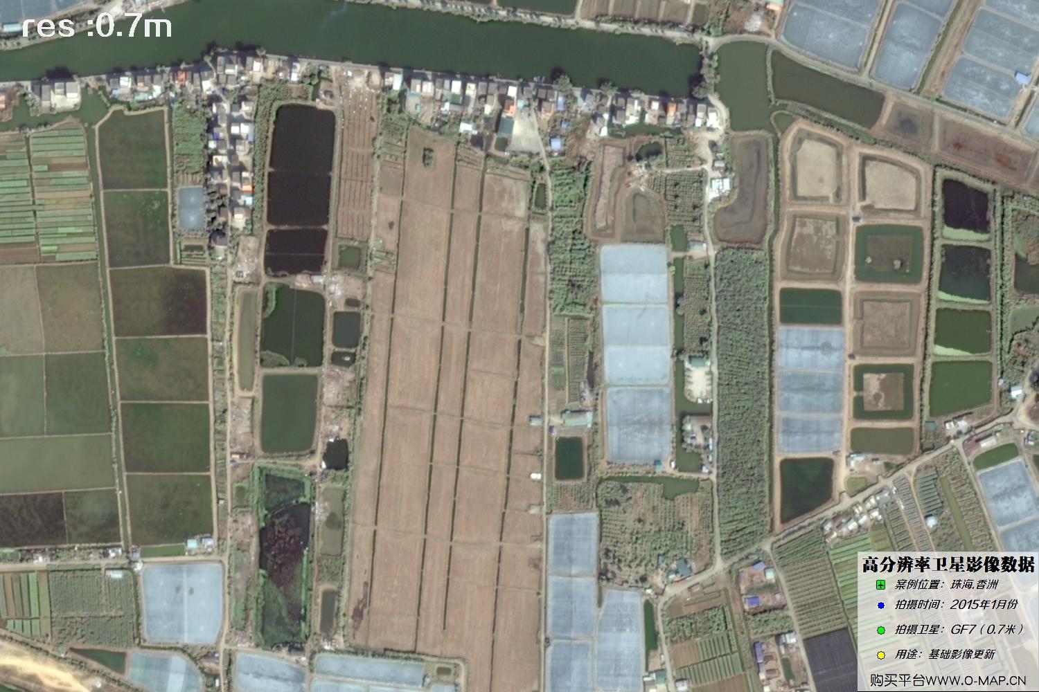 高分七号卫星2025年1月份拍摄的最新香洲区卫星图像