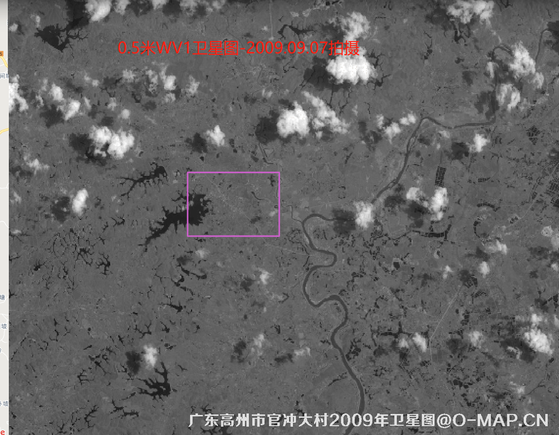 广东高州市官冲村2009年卫星图