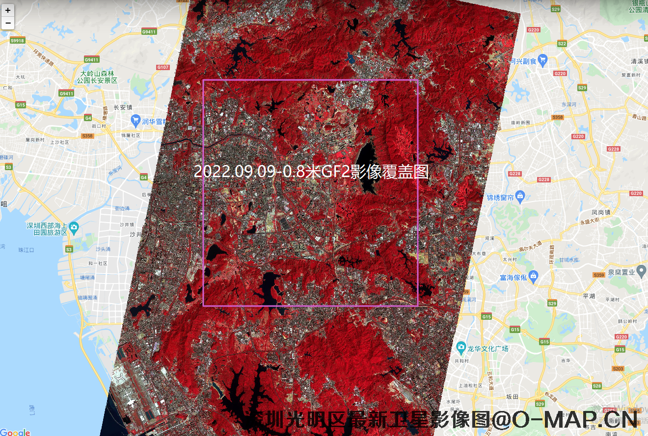 广东省深圳市光明区2022年最新0.5米影像图