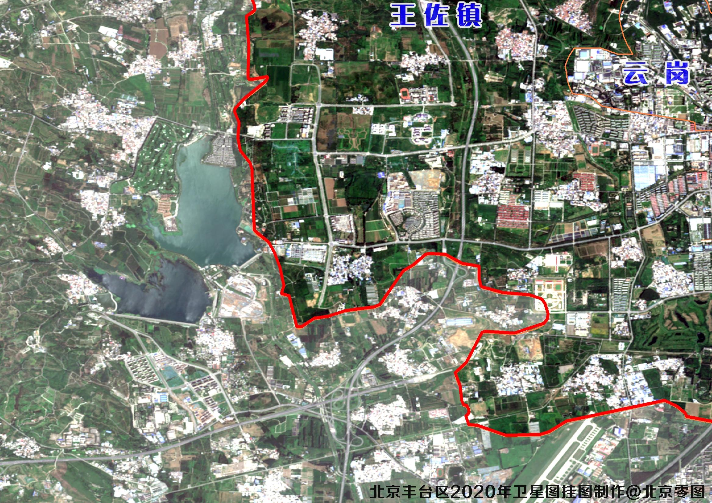 北京市丰台区2020年卫星图挂图制作