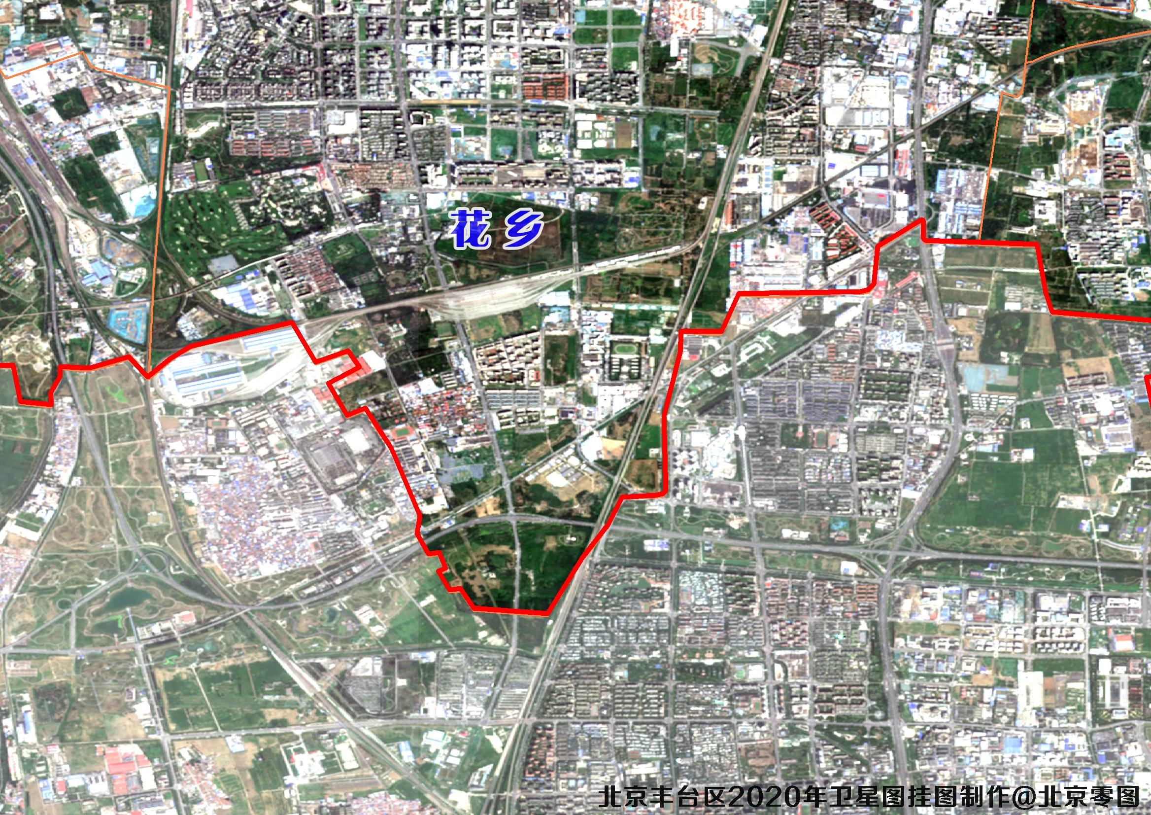 北京市丰台区2020年卫星图挂图制作
