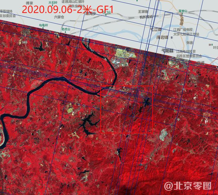 龟峰景区卫星影像查询结果