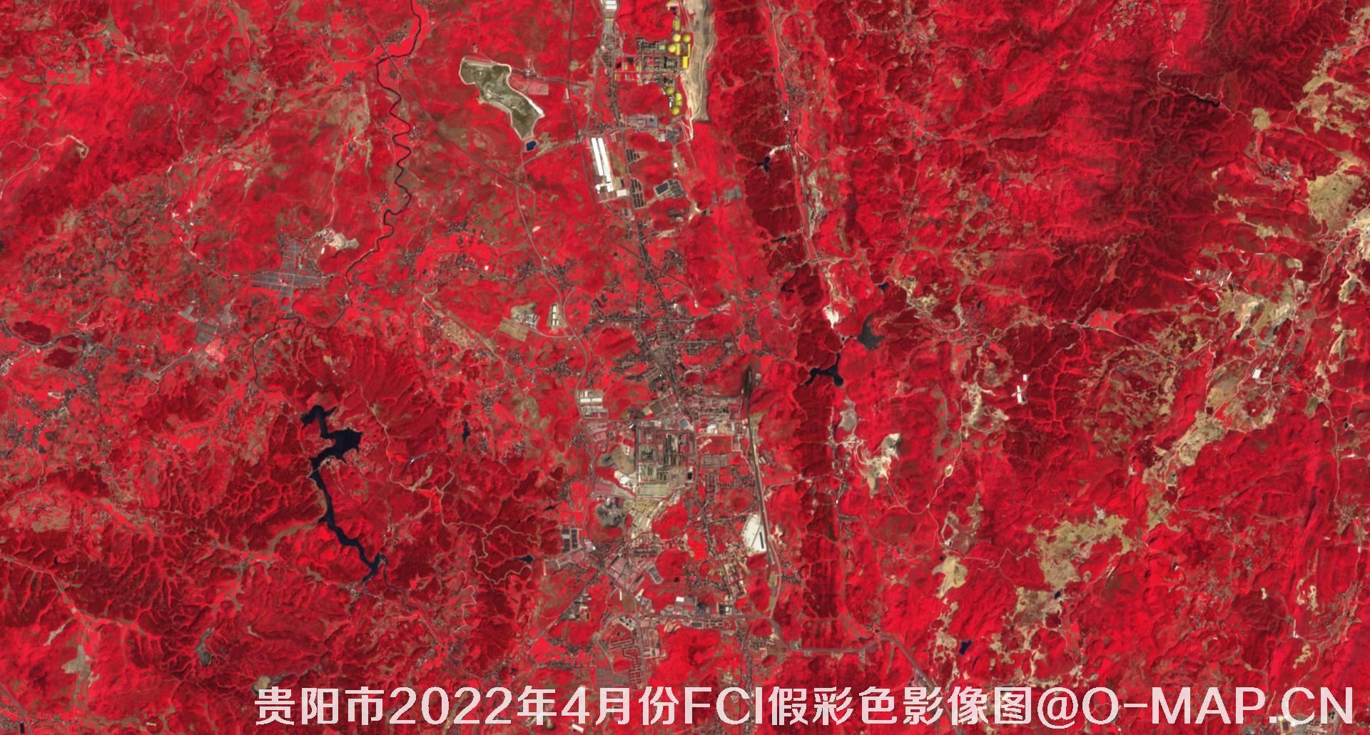 贵州省贵阳市2022年4月份10米多光谱影像分析图