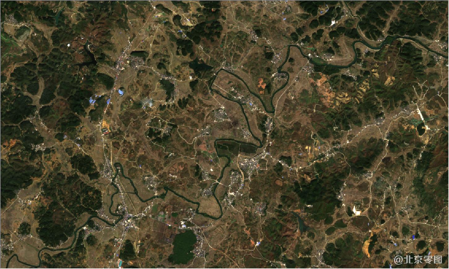 贵州省2021年最新卫星图-河流