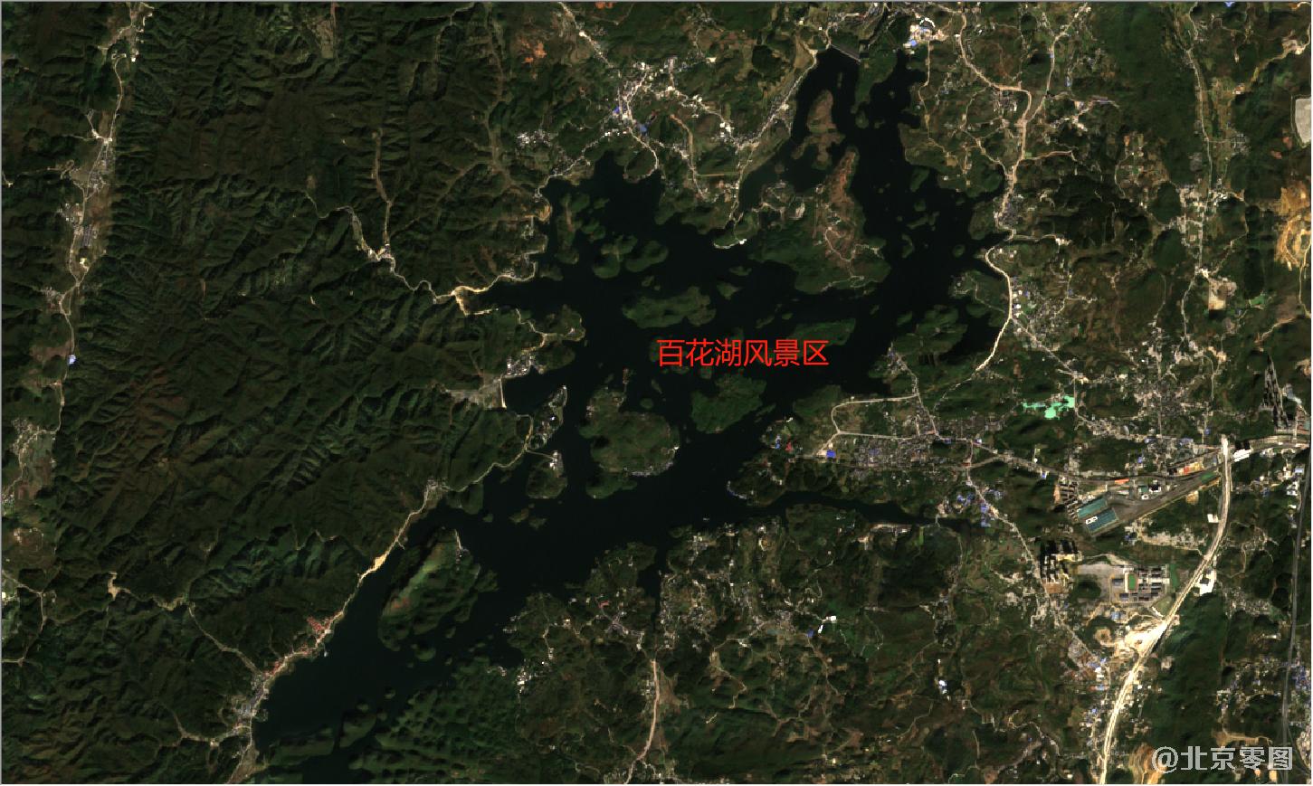 贵州省2021年最新卫星图-百花湖风景区