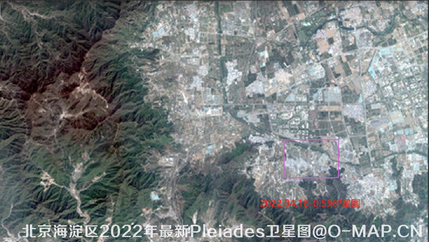 北京市海淀区2022年最新法国Pleiades卫星图