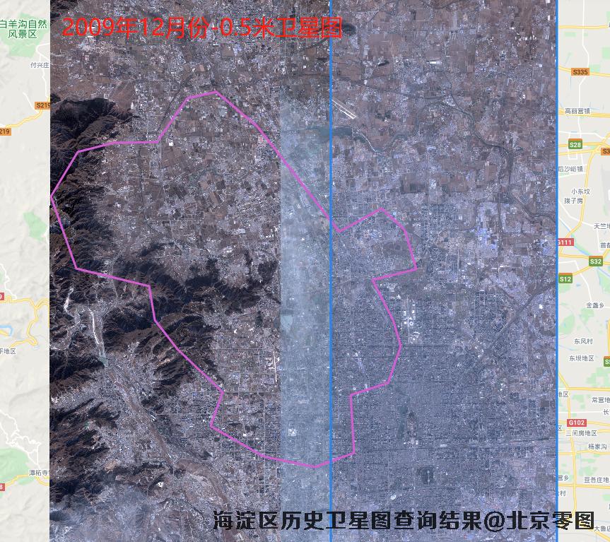 海淀区历史卫星图查询报告