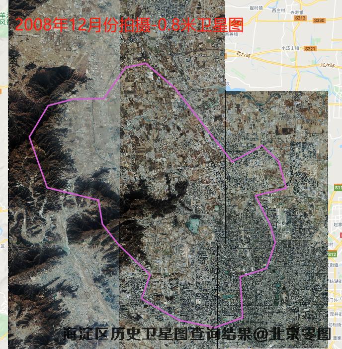 海淀区历史卫星图查询报告