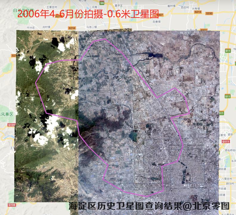 海淀区历史卫星图查询报告