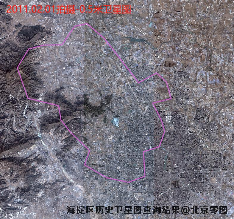 海淀区历史卫星图查询报告
