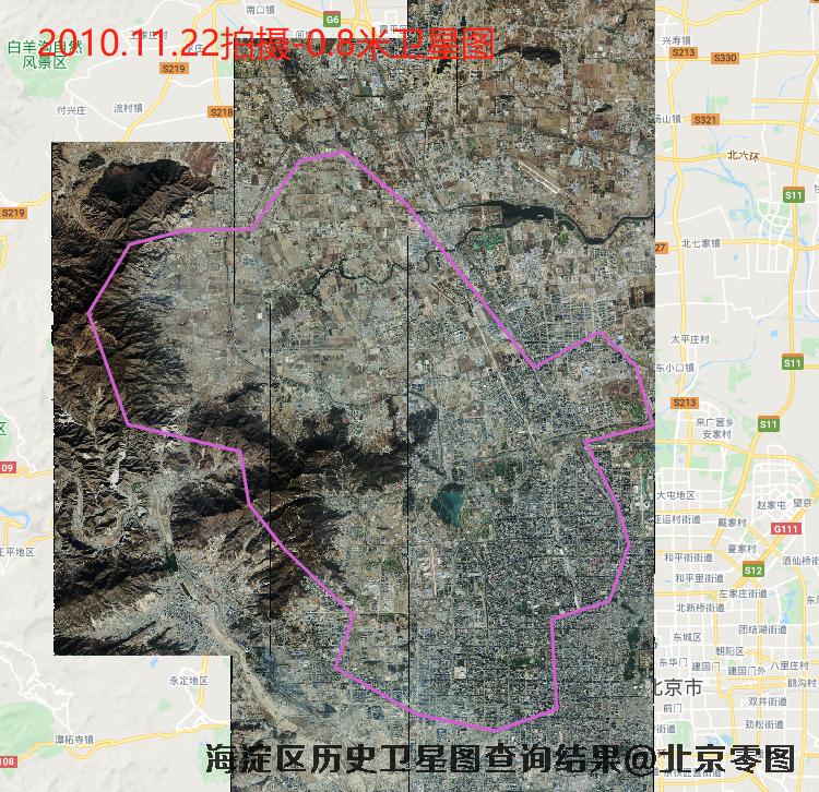 海淀区历史卫星图查询报告