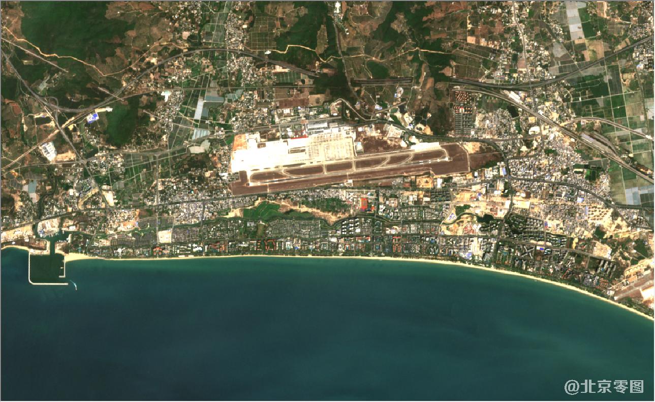 海南省三亚市2021年3月份最新卫星图