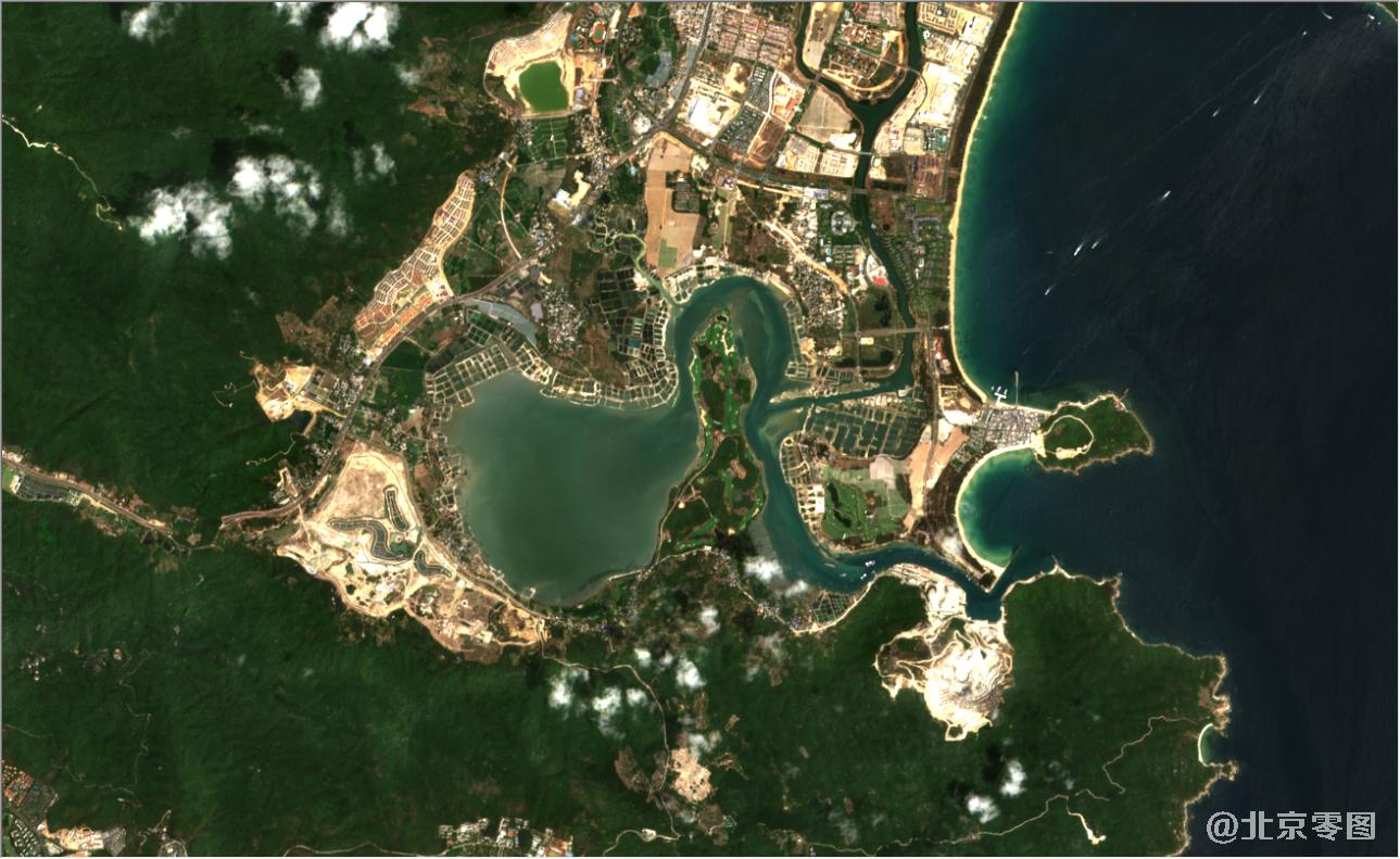 海南省三亚市2021年3月份最新卫星图