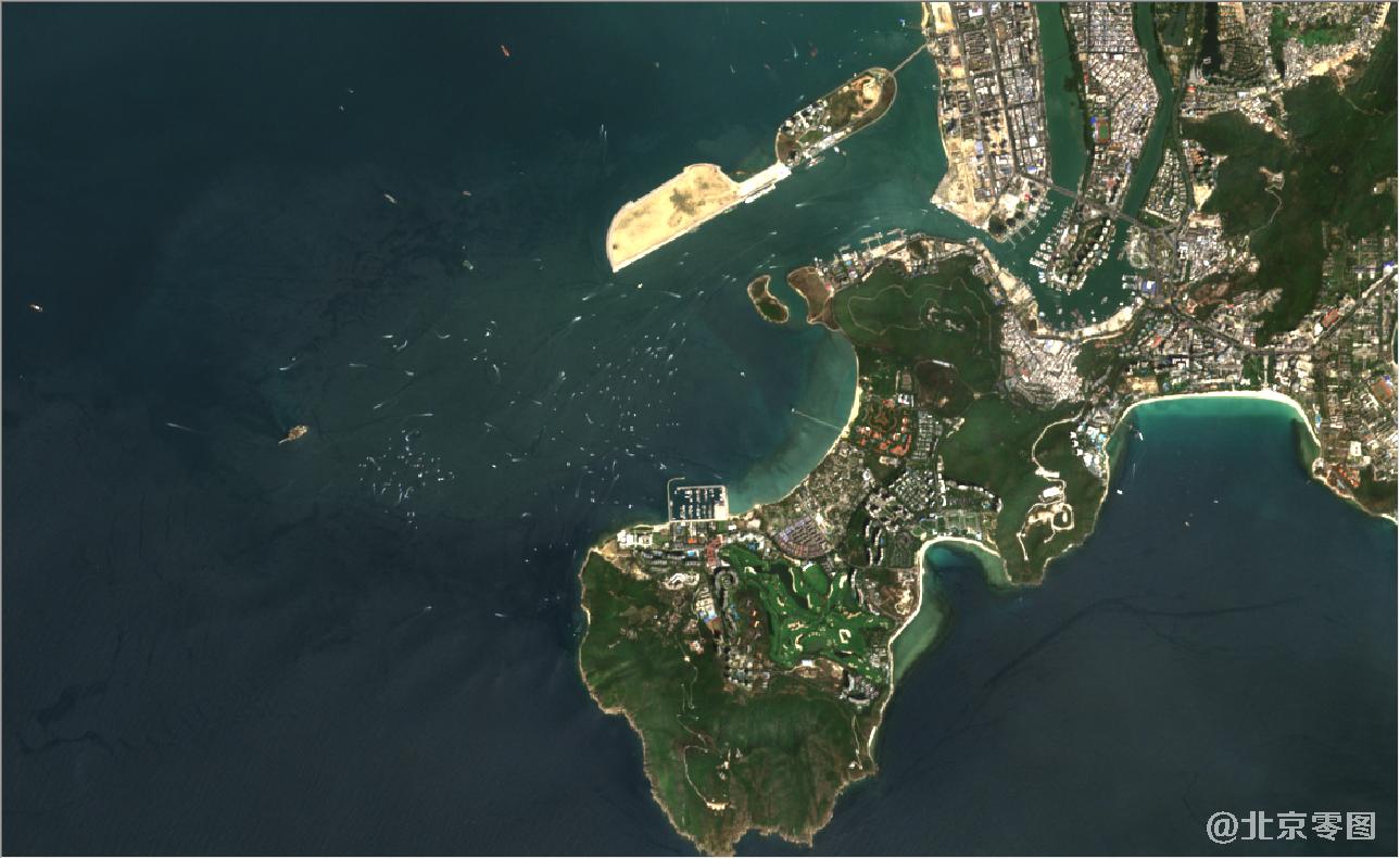 海南省三亚市2021年3月份最新卫星图