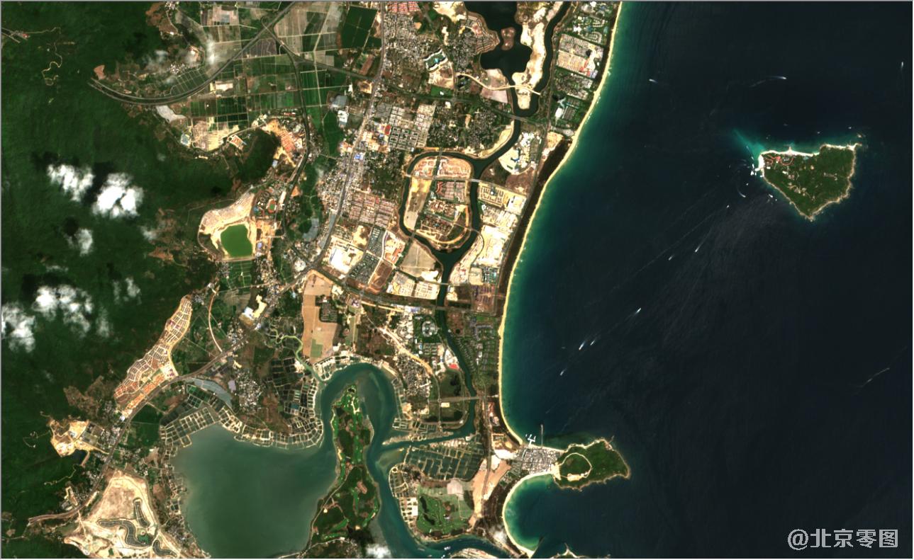 海南省三亚市2021年3月份最新卫星图