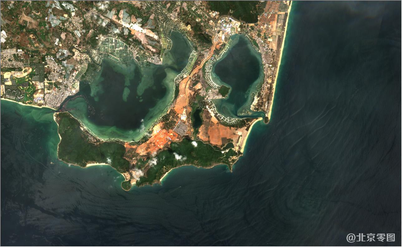 海南省三亚市2021年3月份最新卫星图