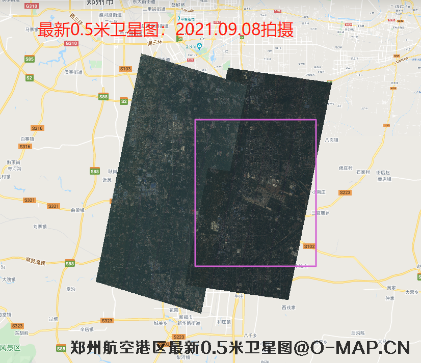 郑州市航空港区2021年最新卫星图