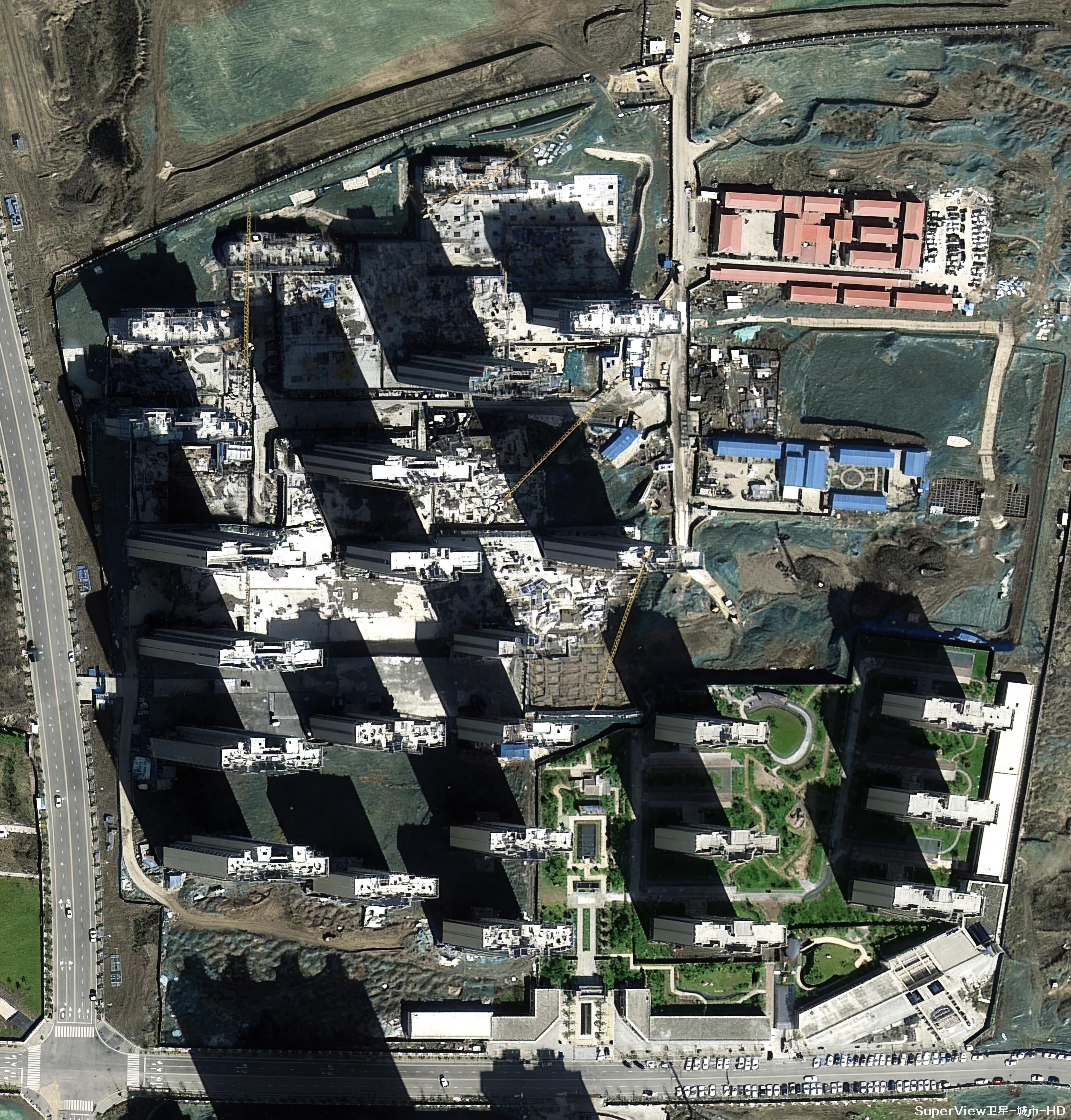 SuperView高景一号星影像原图和HD超分清晰度对比