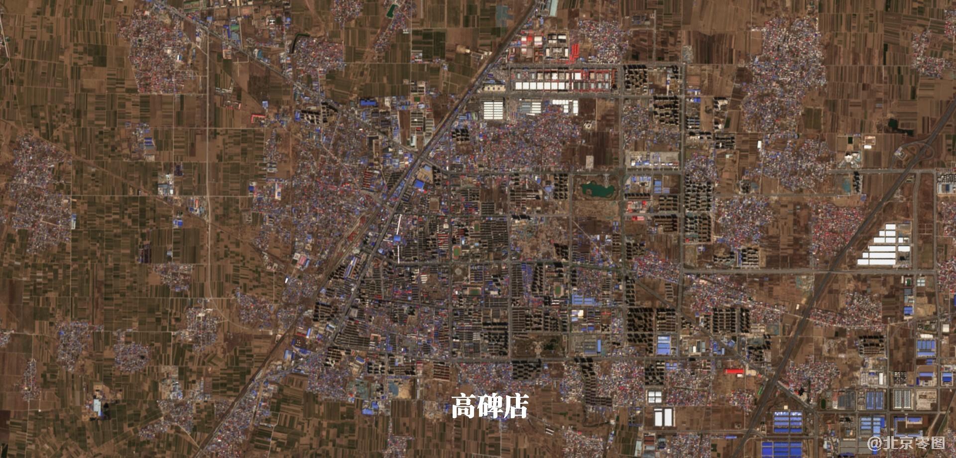 河北省高碑店2021年4月份最新卫星图