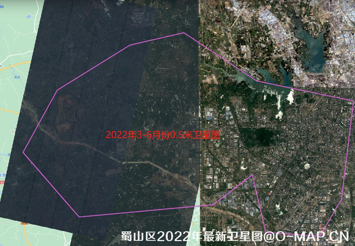 安徽省合肥市蜀山区2022年高清卫星图结果