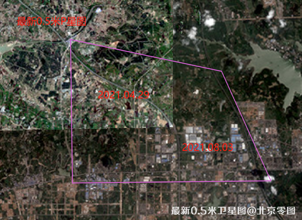 合肥市南岗镇最新卫星图查询报告