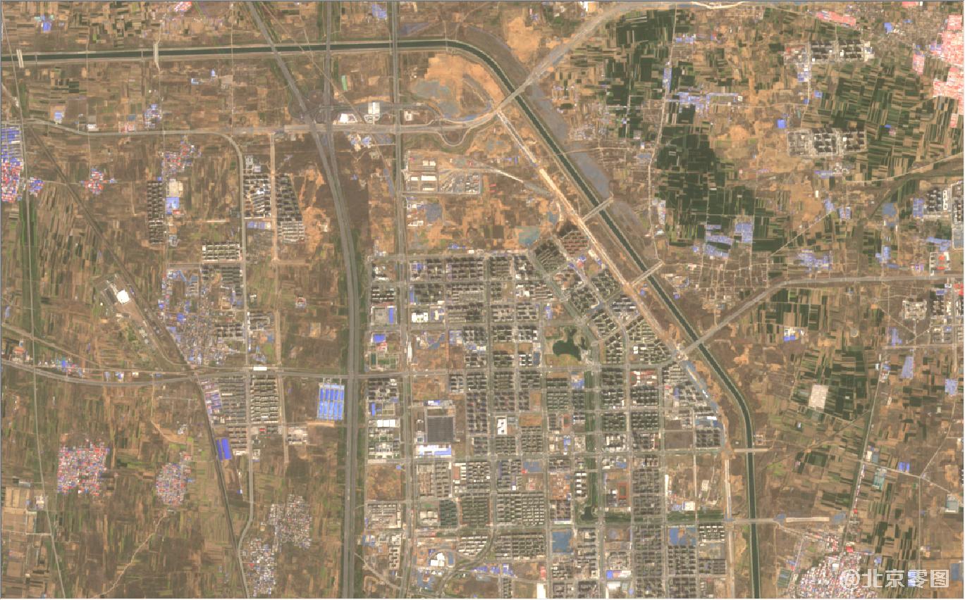河南省郑州市新郑市最新卫星图-2021年3月份拍摄