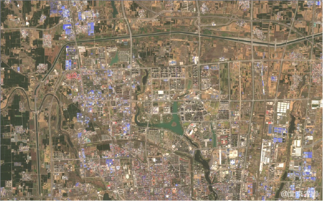 河南省郑州市新郑市最新卫星图-2021年3月份拍摄