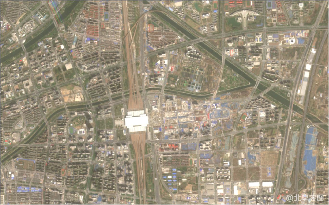 河南省郑州市新郑市最新卫星图-2021年3月份拍摄