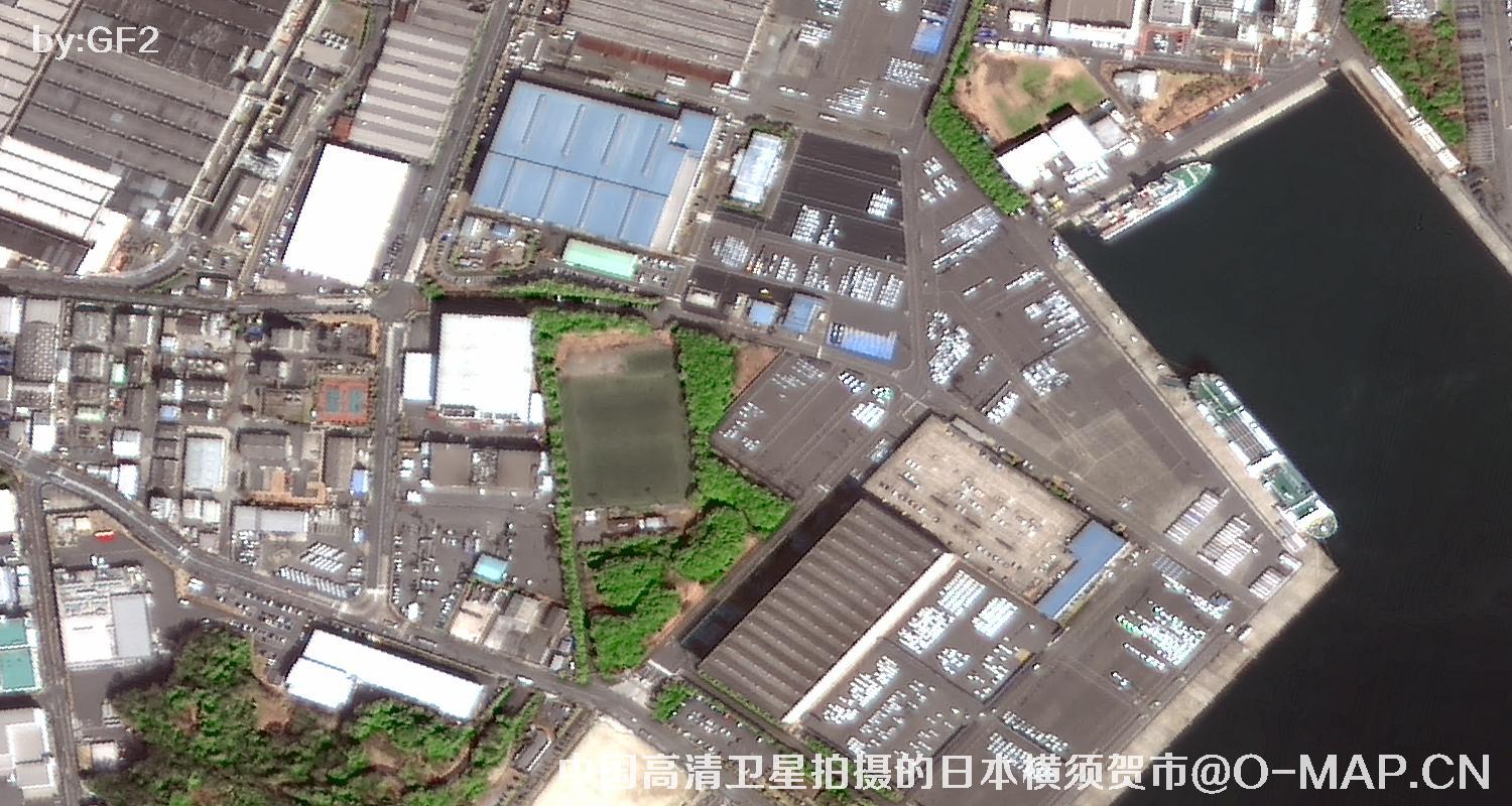 中国高分二号卫星拍摄的日本横须贺市