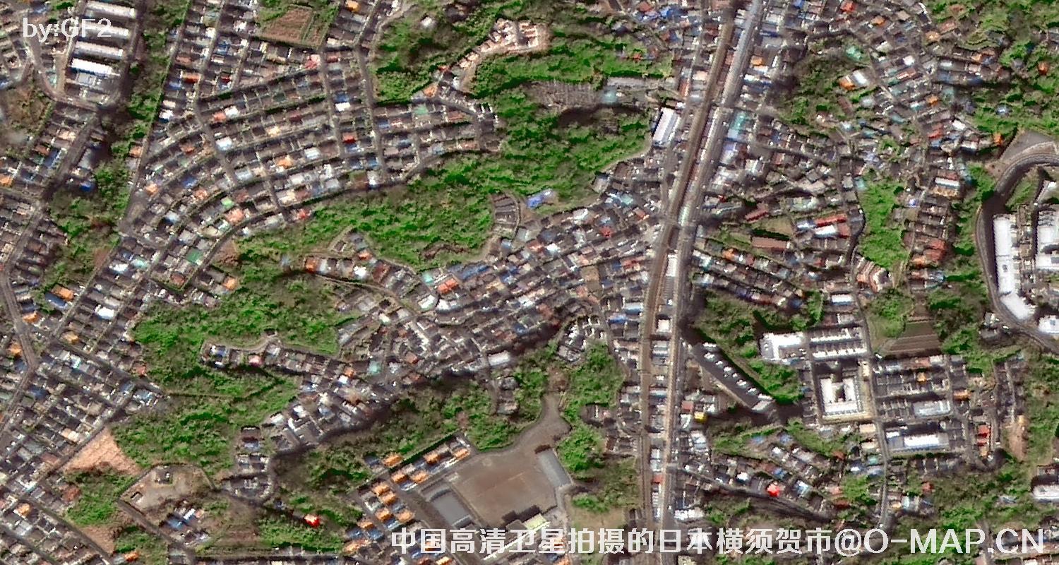 中国高分二号卫星拍摄的日本横须贺市