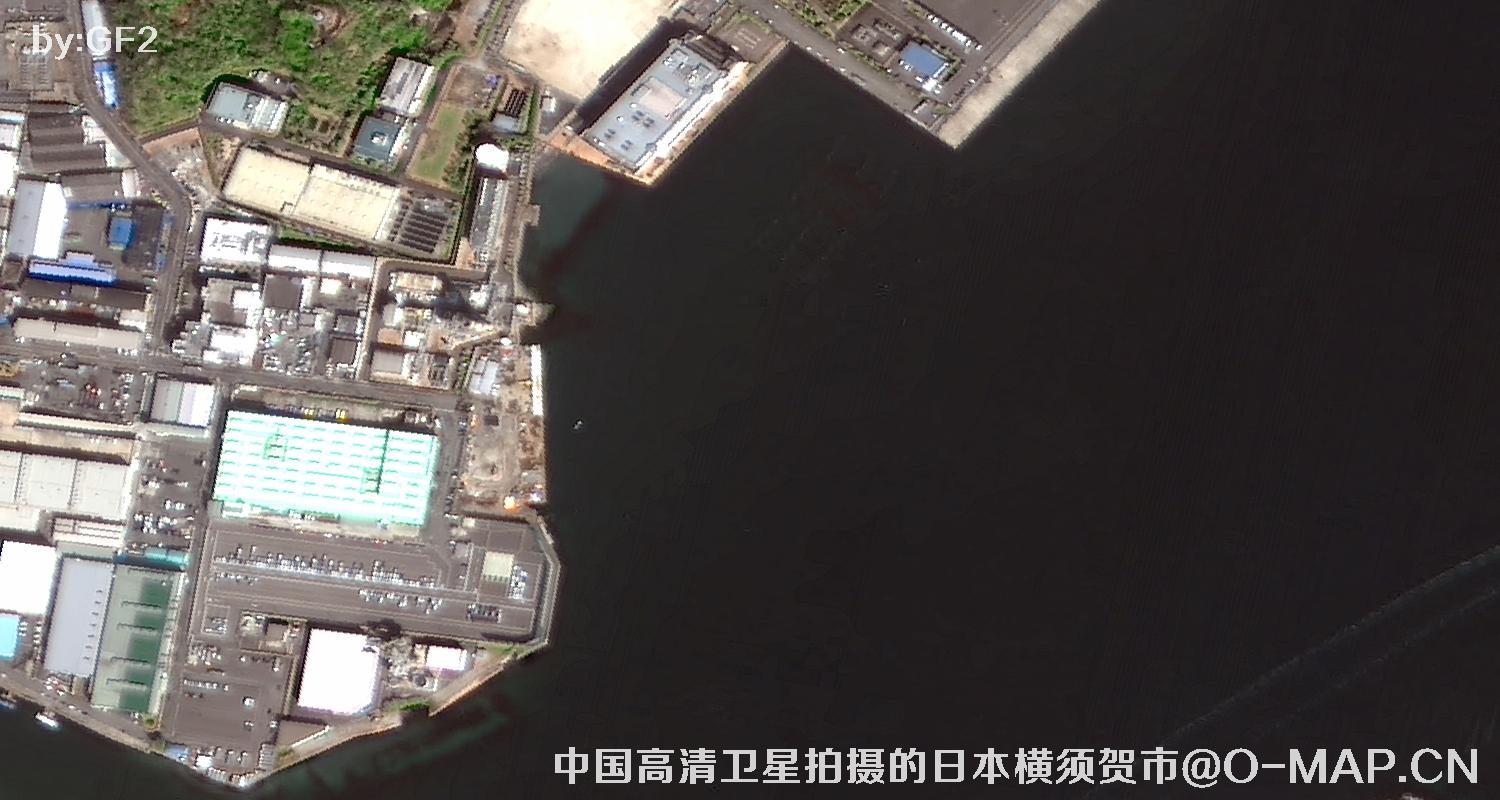 中国高分二号卫星拍摄的日本横须贺市